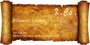 Kövesi Csaba névjegykártya